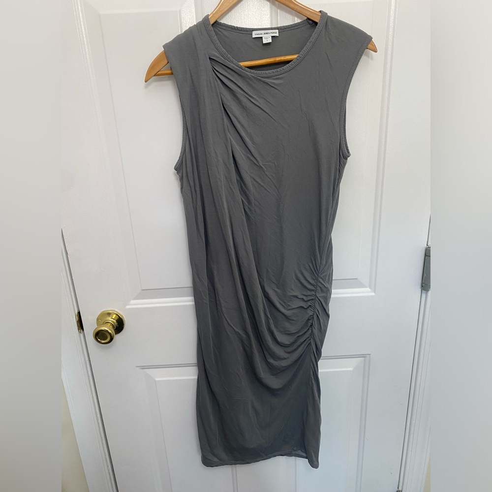 Women’s Standard James Perse Gray Draped Sleeveless Tank Dress Size Small - Picture 1 of 7